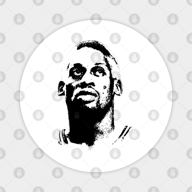 Dennis Rodman Portrait Magnet by phatvo